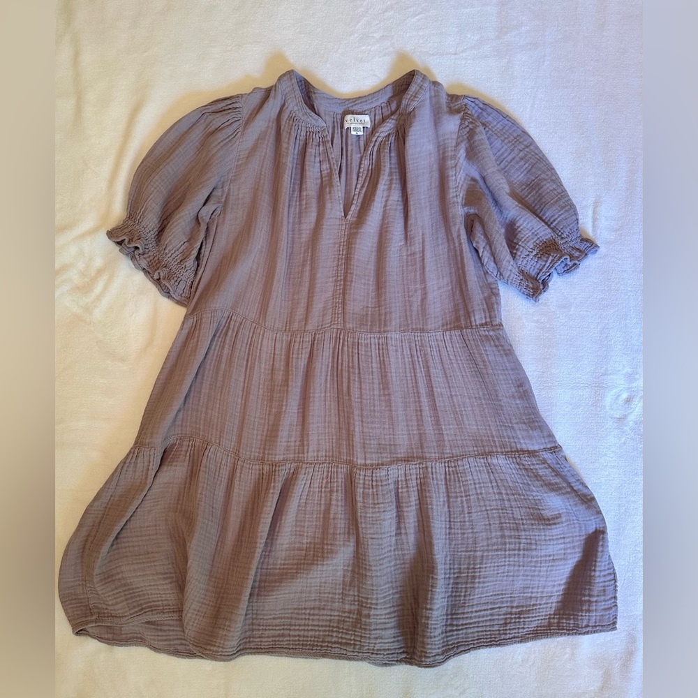 Velvet by Graham and Spencer Gauze Dress Lavendar